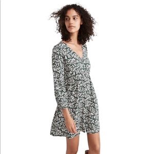 Madewell green & off white dress, worn once